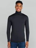 Winter black turtle neck shirt for men with full sleeves
